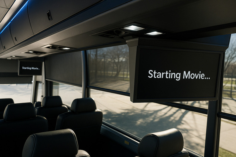 onboard tv on minibus