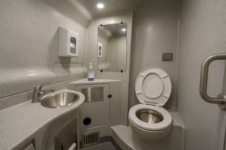 restroom on minibus