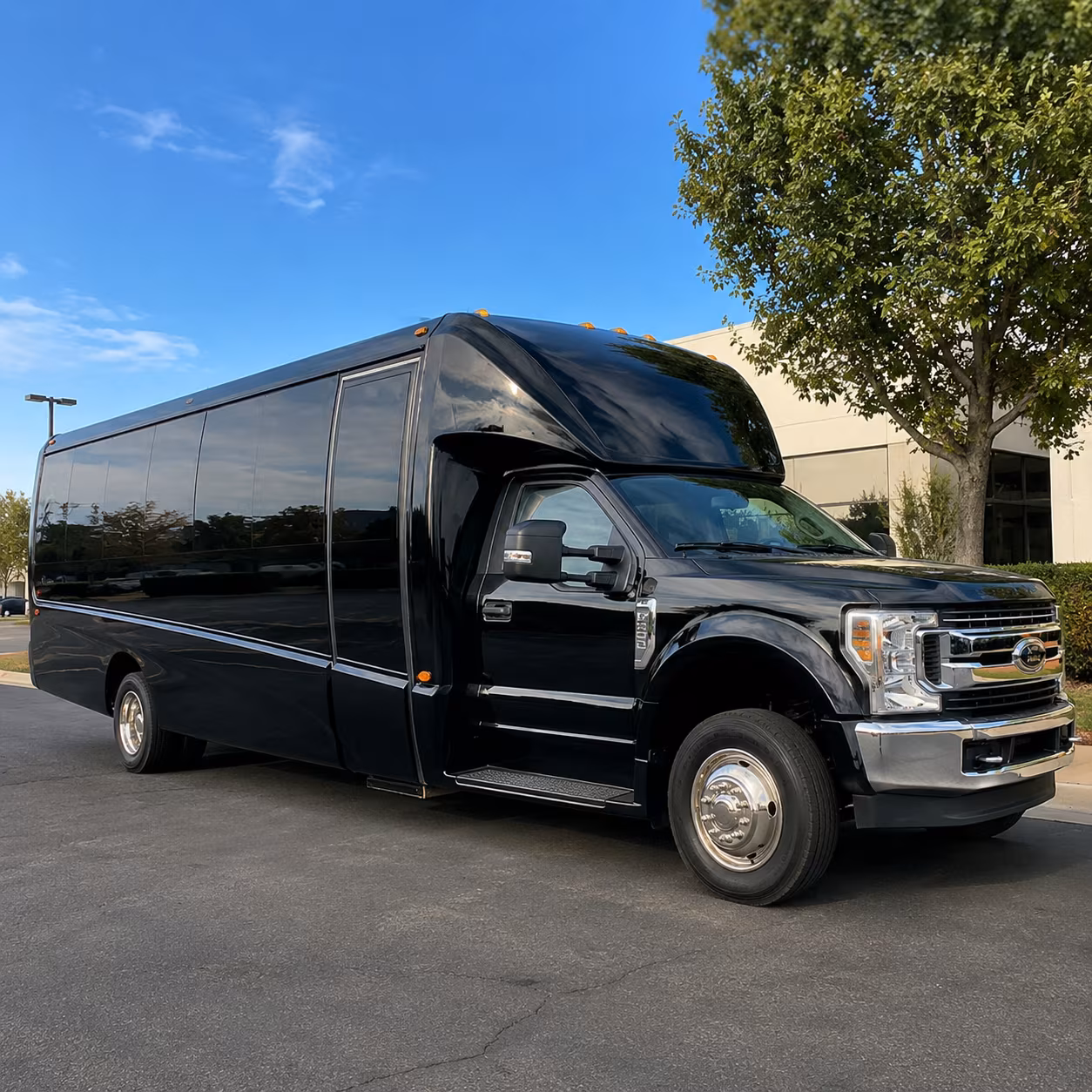 charter buses for large sandy prom groups heading downtown