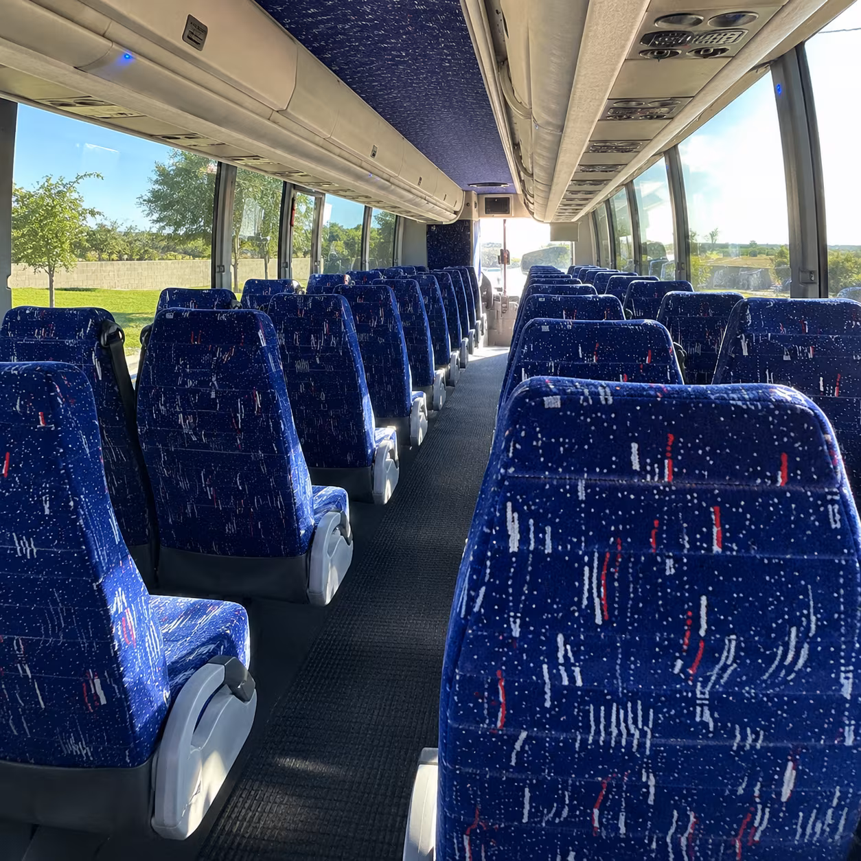 long distance charter buses for away games and multi city sports trips