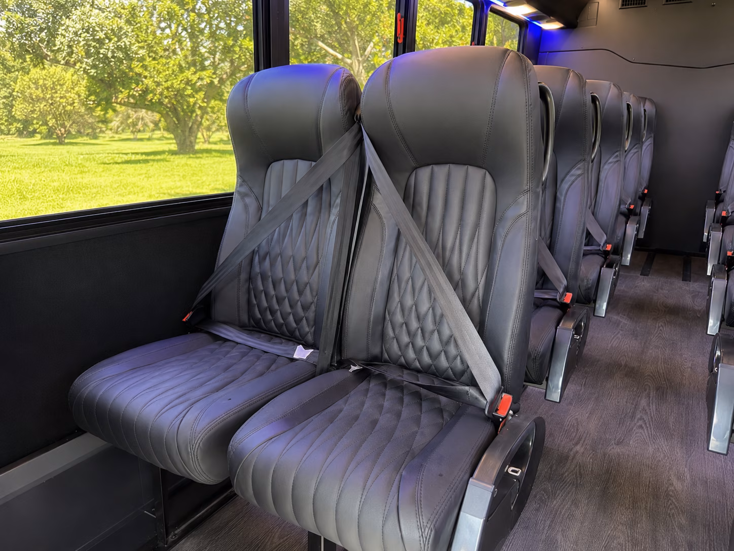 sandy 15 passenger minibus interior
