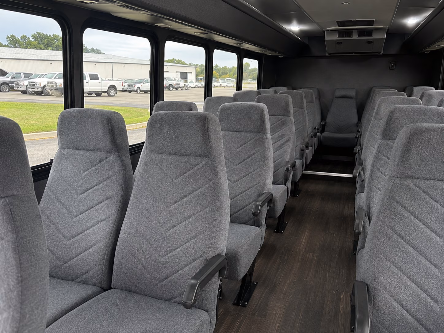 sandy 18 passenger minibus inside