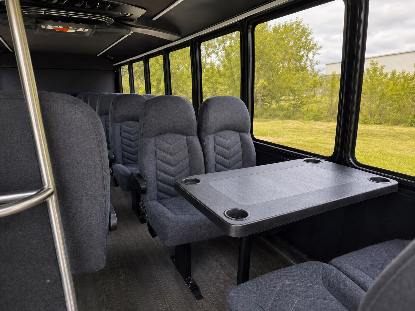 sandy 18 passenger minibus interior