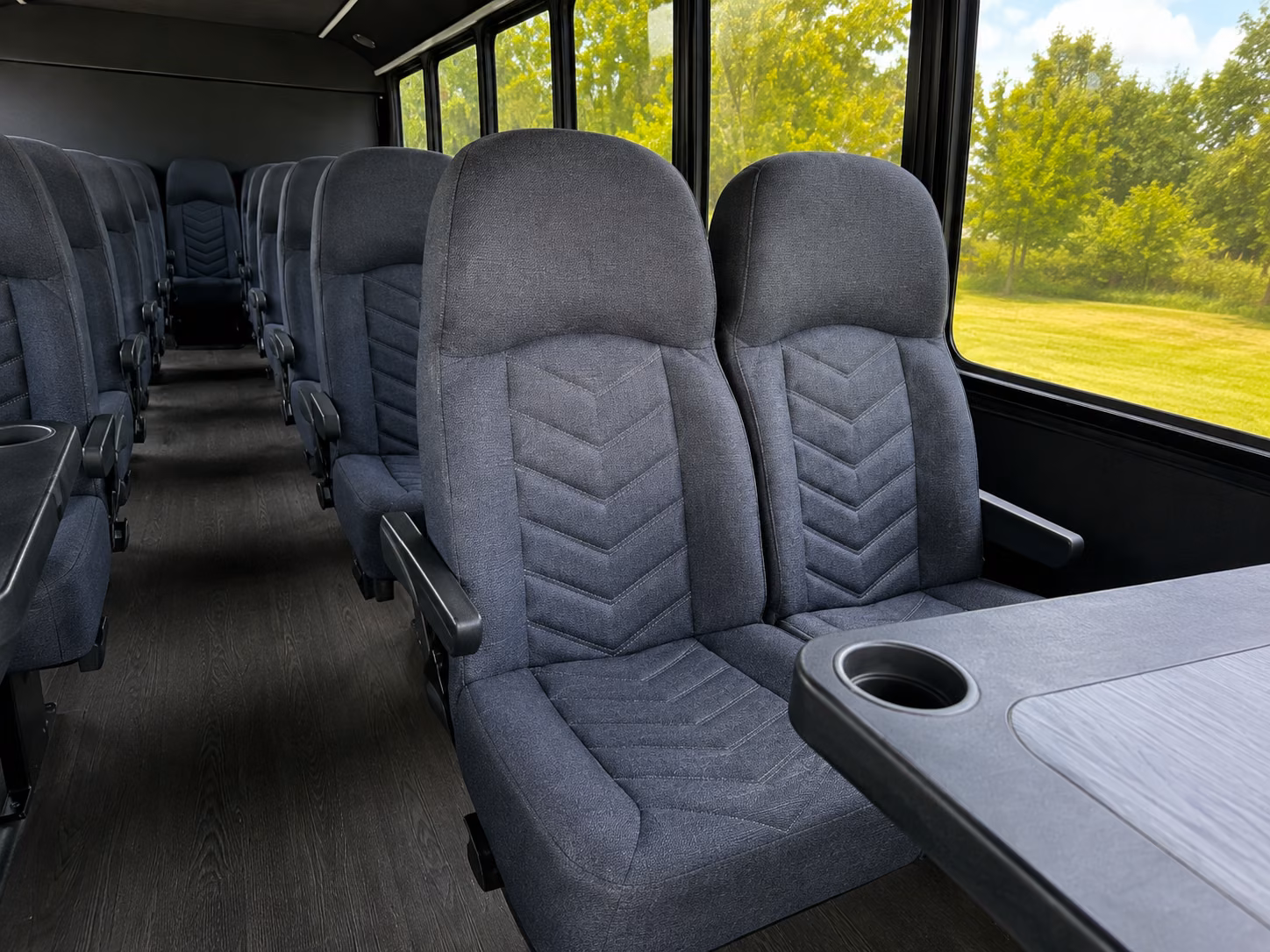 sandy 20 passenger minibus inside