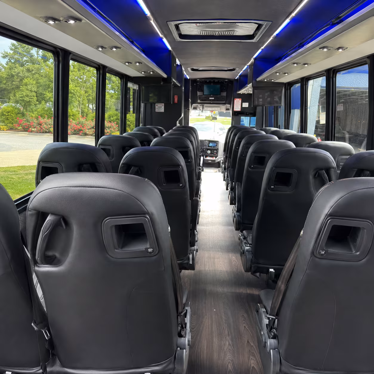 sandy 25 passenger minibus interior