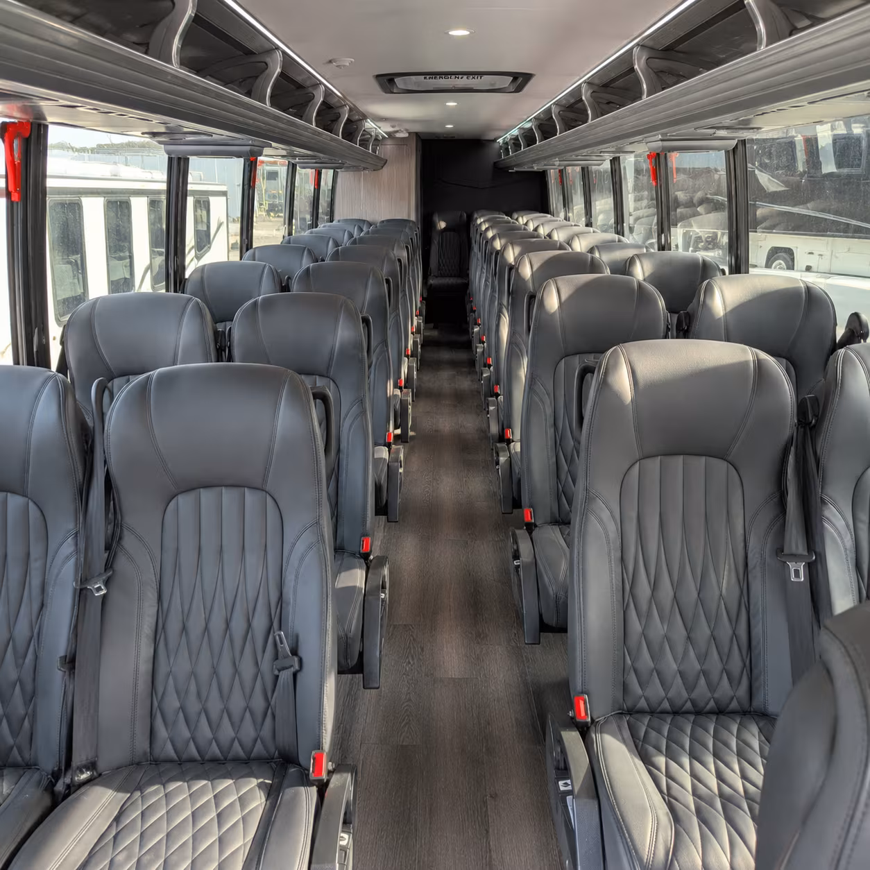 sandy 30 passenger minibus inside