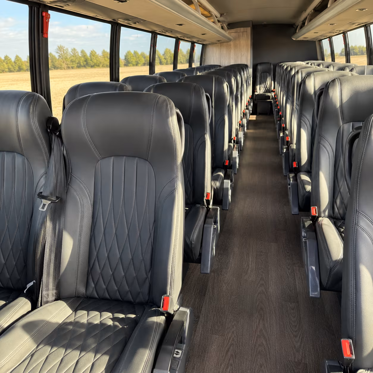 sandy 30 passenger minibus interior