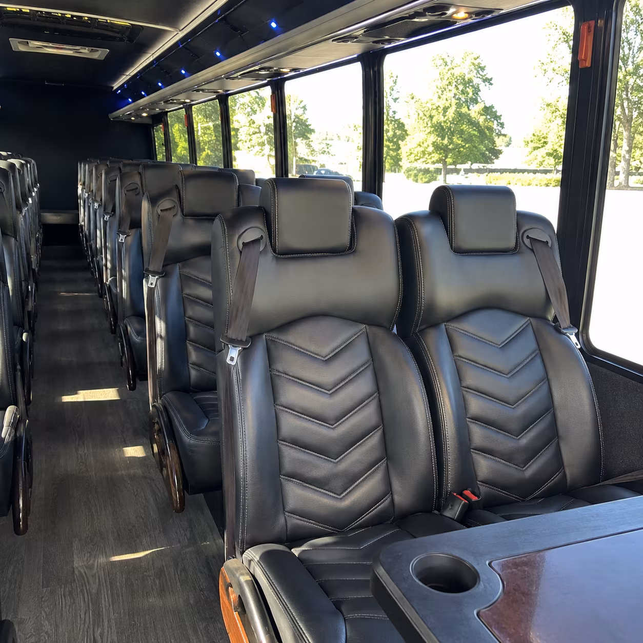 sandy 35 passenger minibus inside