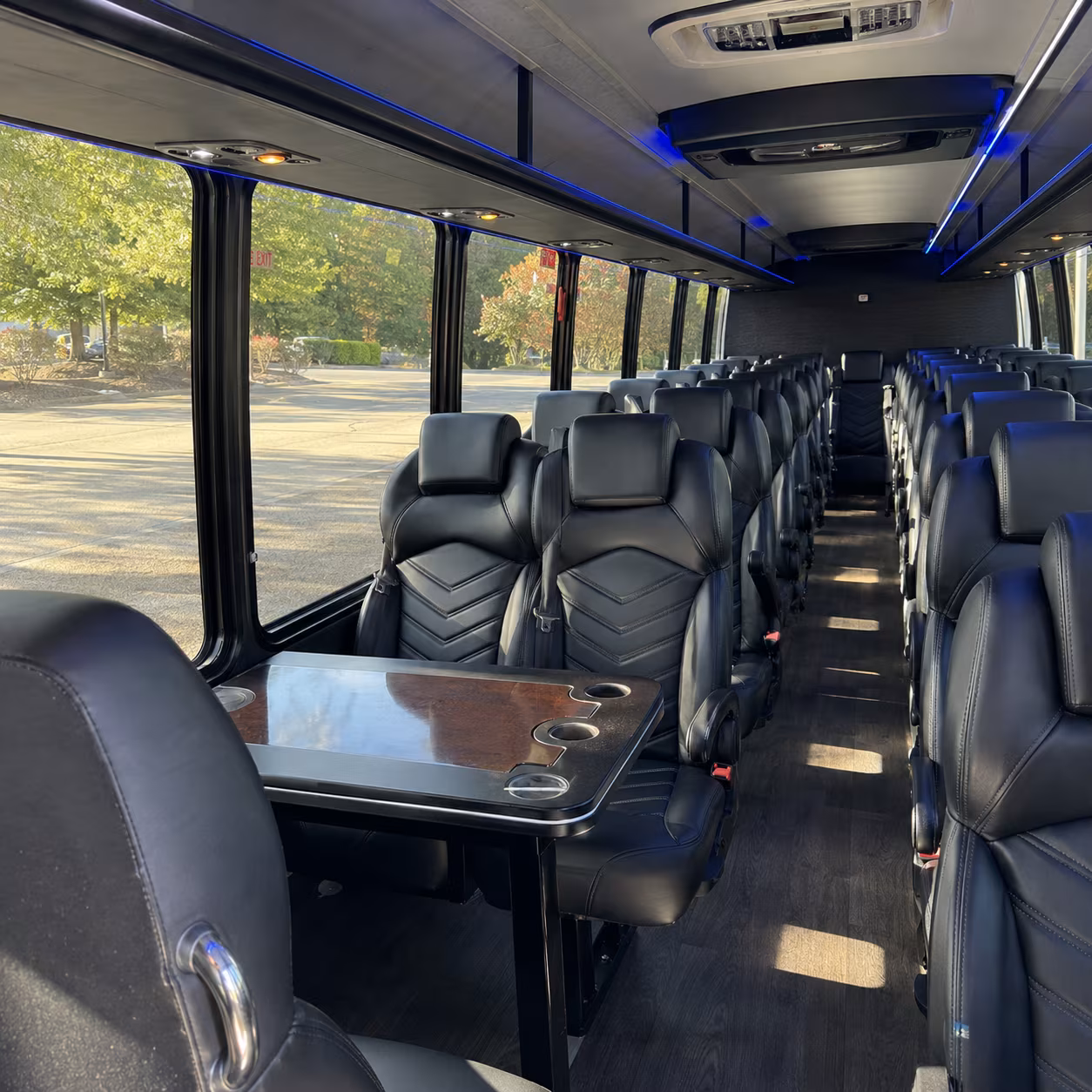 sandy private event transportation onboard seating