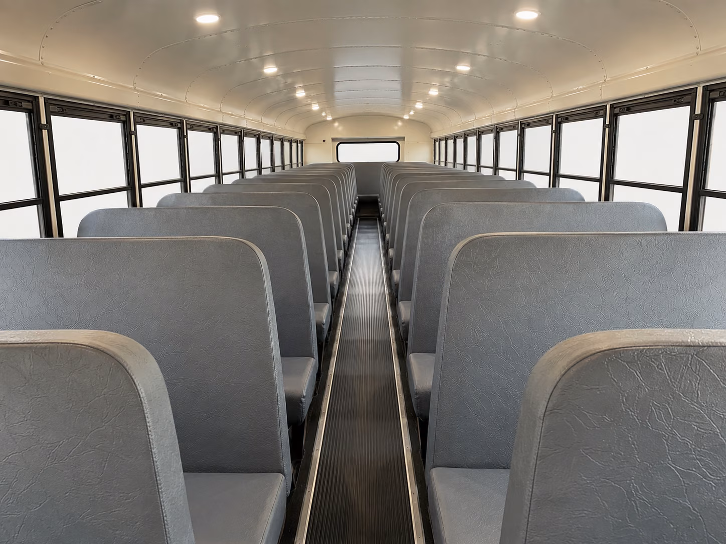 sandy school bus inside