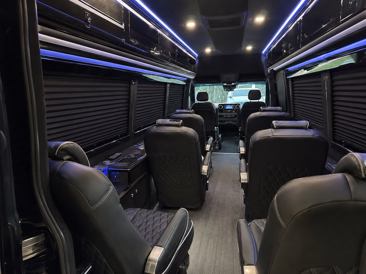 sandy sprinter van with driver interior